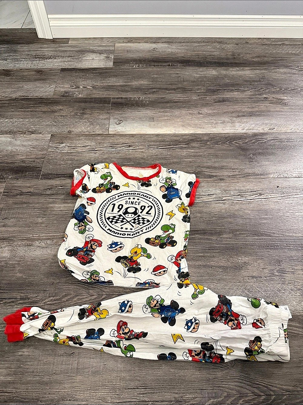Nintendo Mario Kart Character Print Pajama Set Character Print Pajama